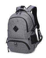 Basic Travel Backpack, Durable Laptops Backpack with USB Changing Port, Water Resistant School Backpack Fits 17 Inch Notebook (Grey)