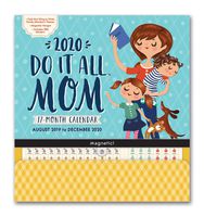 Orange Circle Studio 2020 Do It All Magnetic Wall Calendar, Moms Do It All