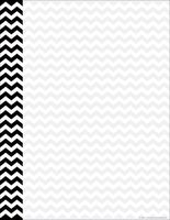 Barker Creek Designer Computer Paper - Black Chevron, 8-1/2 x 11", 50 Sheets per Package (LL-739)