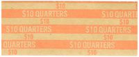 Quarter Flat Striped Coin Wrappers, Bundle of 100