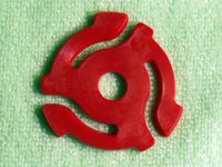 (20 Pack) Red Plastic 45 RPM 7 Inch Vinyl Record Adaptor - 7" Inserts