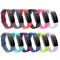 SplenSun Compatible Fitbit Inspire/Inspire HR Bands, Silicone Sport Strap Replacement for Fitbit Inspire HR Activity Tracker, Large/Small (12 Colors in a Pack, S (5.0in-7.6in))