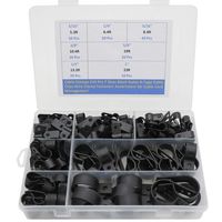 Cable Clamp 210 Pcs 7 Sizes Black Nylon R-Type Cable Clips Wire Clamp Fasteners Assortment for Cable Cord Management