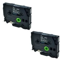 SuperInk 2 Pack Replace TZe Label Tape TZe-335 TZ-335 1/2 Inch White on Black Laminated Label Tape Compatible for Brother P Touch Labeler PT-D210 PT-H110 PT-D400AD PT-P900W PT-P950NW PT-P700