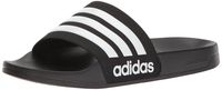 adidas Men's Adilette Shower Slide Sandal, Black/White/Black, 4 M US