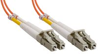 Amphenol FO-LSDUALLCX2-004 LC-LC Duplex Multimode Fiber Optic Patch Cable, 50/125 OM2, OFN-LS, 4 m, 13', Orange