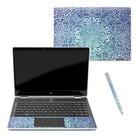 Mightyskins Skin Compatible with Hp Pavilion X360 14" (2018) - Carved Blue | Protective, Durable, and Unique Vinyl Decal Wrap Cover | Easy to Apply, Remove, and Change Styles | Made in The USA
