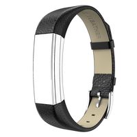 SWEES Genuine Leather Bands Compatible with Alta & Alta HR, Genuine Leather Band with Buckle Replacement Wristband Small & Large Women Men, Silver, Gold, Black, Brown, Pink, Grey