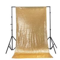 TRLYC 4FT6FT Gold Sequin Wedding Photo Backdrop Photo Booth Photography Background Curtain