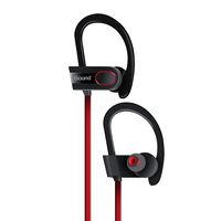 ISOUND - Sport Tone Wireless Bluetooth Headphones - Tangle Free, with Built-in mic and Volume Controls - Black/Red