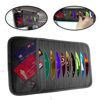lebogner Car Sun Visor CD Holder and Vehicle Organizer, Auto Interior Accessories 10 Pocket CD, DVDs Storage Case, Registration, Document and Ticket Holder, Personal Belonging Storage Pouch Organizer