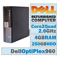 Dell OptiPlex 960 SFF/Core 2 Quad Q9400 @ 2.66 GHz/4GB DDR2/250GB HDD/DVD-RW/No OS