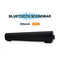 Bluetooth Sound Bar Mini Portable Soundbar Wireless Speakers for Home Theater Surround Sound with Built-in Subwoofers for TV/PC/Phones/Tablets with Remote Control (Frosted Black)