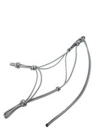 Knotty Girlz Horse Rope Training Halter - 4 Knot from 1/4" Stiff Polyester Halter Cord - Size Rope Most Trainers Use! Weanling, Yearling, Small, Standard, Large, Mule and Draft Sizes (Grey, Yearling)