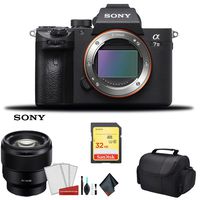 Sony Alpha a7 III Full Frame Mirrorless Digital Camera (Body Only) ILCE7M3/B - Bundle Kit with Sony FE 85mm f/1.8 Lens + More