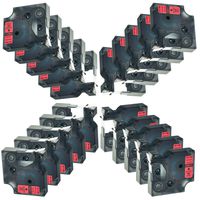 GREENCYCLE Compatible for DYMO D1 45017 S0720570 Label Tape 1/2" 12mm x 23ft use in LabelManager 210D 220P 260P 280 360D 420P PnP LabelWriter 450 400 Duo 3M PL300 Label Maker (Black on Red, 20 Pack)