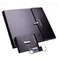 Ski-Doo PU Leather Notebook Kit with Card Holder and Key Chain Gift Set