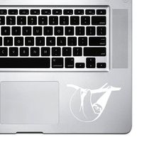 StickAny Palm Series Sloth Hanging Sticker for MacBook Pro, Chromebook, and Laptops (White)