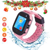 Beacon Pet Kids Smart Watches for Girls Boys with GPS Tracker SOS Call Alarm Clock Camera Touch Screen Sport Intelligent Smartwatch HD Spy Safety Phone Watch for Kid Birthday Gift (Pink)