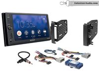 Sony XAV-V10BT Double Din Radio Install Kit With Sirius XM Ready Fits 2009-2010 Ram 2011-2014 Chrysler 200 (Retains Steering wheel controls)