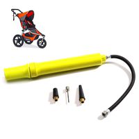 Baby Stroller Tire Pump - with Oversized Pistol Designed That Saves Over 30% Fewer Strokes - Made from CNC Aluminum and Fits All Stroller Tires