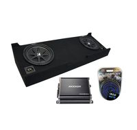 Compatible with 2007-2013 Chevy Silverado Crew Cab Truck Kicker Comp C12 Dual 12" Sub Box Enclosure & CXA600.1 Amp (Renewed)