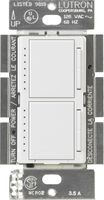 Lutron Maestro Dual Dimmer Switch for Incandescent and Halogen Bulbs, 300-Watt, Single-Pole, MA-L3L3-WH, White
