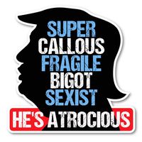 Crafted-Brand Super Callous Fragile Sticker - Easily Removable Vinyl Decal with A Clever Anti-Trump Twist (3 X 3 Inch)