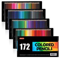 Shuttle Art 172 Colored Pencils, Soft Core Color Pencil Set for Adult Coloring Books Artist Drawing Sketching Crafting