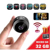 Promo: Mini spy Camera Wireless/WiFi HD 1080P/ Portable Home Security Camera/Gift Memory Micro SD 32gb/ with Motion Detection & Alert/Sound & Video/Night Vision for iPhone/Android Phone/iPad/PC