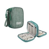 BUBM USB Flash Drive Case Holder (8 - Capacity), Double Layer Storage Bag for USB Flash Drives/Thumb Drives/Pen Drives/Jump Drives and USB Cables, Green (No Accessories Included)