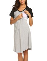 Ekouaer 3 in 1 Delivery/Labor/Nursing Nightgown Women's Maternity Hospital Gown/Sleepwear for Breastfeeding