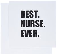 3dRose Greeting Cards, 6 x 6 Inches, Pack of 12, Best Nurse Ever - Worlds Greatest Nursing Staff (gc_179785_2)