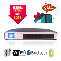 3D Mini Projector(2019 Upgraded 220 ANSI Lumen) MOTOU DLP Portable LED Projector HD 8400mAh Rechargeable Battery Supports Smart Phone Android Multimedia Outdoor for Party/Business/Home