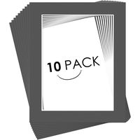 Golden State Art, Pack of 10, 16x20 for 12x16 Gray Color Picture Photo Mat -White-core, Acid-Free - Great for Frames, Artwork, Prints, Pictures