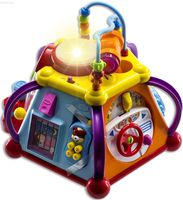 WolVol Educational Kids Toddler Baby Toy Musical Activity Cube Play Center with Lights, Lots of Functions and Skills for Learning and Development