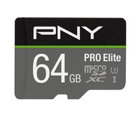 PNY U3 PRO Elite microSDXC Card - 64GB - (P-SDUX64U395PROE-GE)