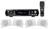 Rockville 1000 w Home Theater Bluetooth Receiver+(4) Speakers w/Swivel Brackets