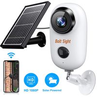 Outdoor Wireless Security Camera - Solar Cameras Battery Powered for Home - HD 1080P Rechargeable Power Operated Outside Camaras,Wirefree House Video Surveillance CCTV System 2-Way Audio,Night Vision