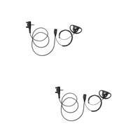 2 Pack BOMMEOW BDS15-Y3 D Shape Earhanger D-Style Earpiece for Vertex Yaesu EVX-261 EVX-531 VX-520UD VX-180 VX-417