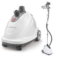 Pure Enrichment PureSteam XL Standing Steamer - Fast Heating, 1500-Watt Upright Fabric Steamer with Half-Gallon Water Tank for 1 Hour Continuous Steaming - Includes Garment Hanger and Fabric Brush