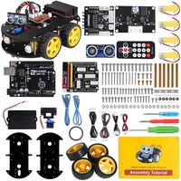 ELEGOO UNO R3 Project Smart Robot Car Kit V 3.0 Plus with UNO R3, Line Tracking Module, Ultrasonic Sensor, IR Remote Control etc. Intelligent and Educational Toy Car Robotic Kit for Arduino Learner