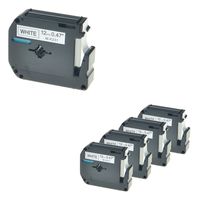 NineLeaf 5 Pack Label Tape Replacement Compatible for Brother MK231 M-K231 M231 M-231 (Black on White 0.47 in x 26.2 ft) Fit for P-Touch PT-90 PT-M95 PTM95M PT-70SR PT-80 PT-70BM PT-70 Label Maker