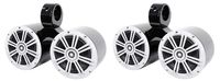 2 Dual Kicker 41KM604W 6.5" 300 Watt Marine Boat Wakeboard Tower Speakers