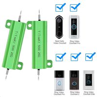 TiToeKi 50W 25 Ohm Resistor Aluminum Case Wirewound Screw Tap Chassis Mounted Load Resistors Suitable for Ring Doorbell, Nest Hello Doorbell 2PCS