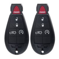ECCPP Replacement fit for 2X 5 Button Keyless Entry Remote Key Fob Jeep Dodge Chrysler Series M3N5WY783X IYZ-C01C