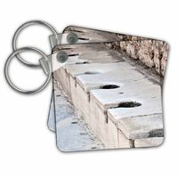 3dRose Scholastic Baths Latrines, Toilets, Ephesus, Roman Ruins, Ruins, Public Toilets, Bathroom Key Chains, Set of 2 (kc_51711_1)