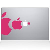 The Decal Guru Apple Eat Apple MacBook Decal Vinyl Sticker - 12" MacBook - Pink (1218-MAC-12M-BG)