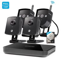 Zmodo Replay 4CH 720P 1TB Wireless Home Surveillance Security Camera System - 2 Outdoor & 2 Indoor IP Network Camera 4 Channel NVR 1TB Hard Drive
