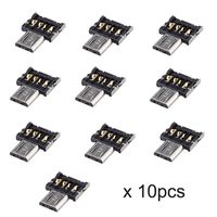 CHENYANG Ultra Mini DM Micro USB 5pin OTG Adapter Connector for Cell Phone Tablet & USB Cable & Flash Disk - 10pcs